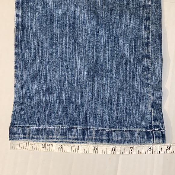 Platinum Plush Size 15 Riveted Capri Jeans Waist 33” - Picture 7 of 7